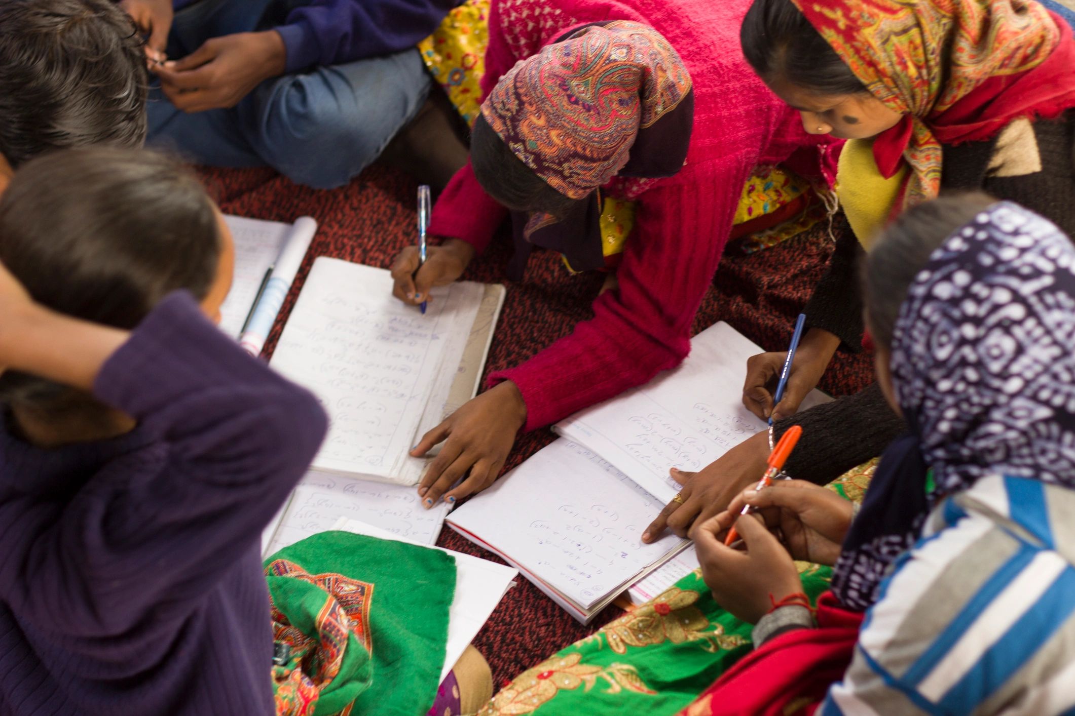 Community gathering in rural area